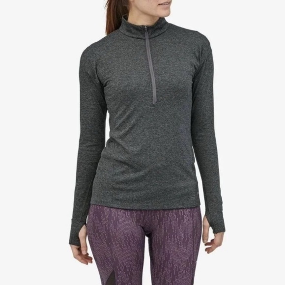 Patagonia Tops - Patagonia Women’s Small Gray Seabrook Zip Neck Top Layer Outdoor Hiking Gorpcore